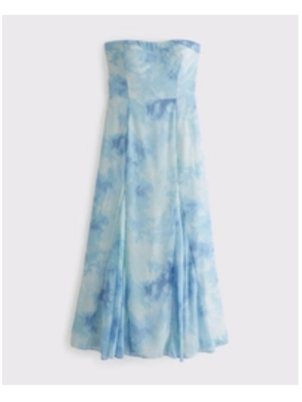 NWT A&F Camille Strapless Godet Midi Dress